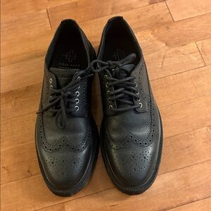 Cole Haan Black Leather Brogues